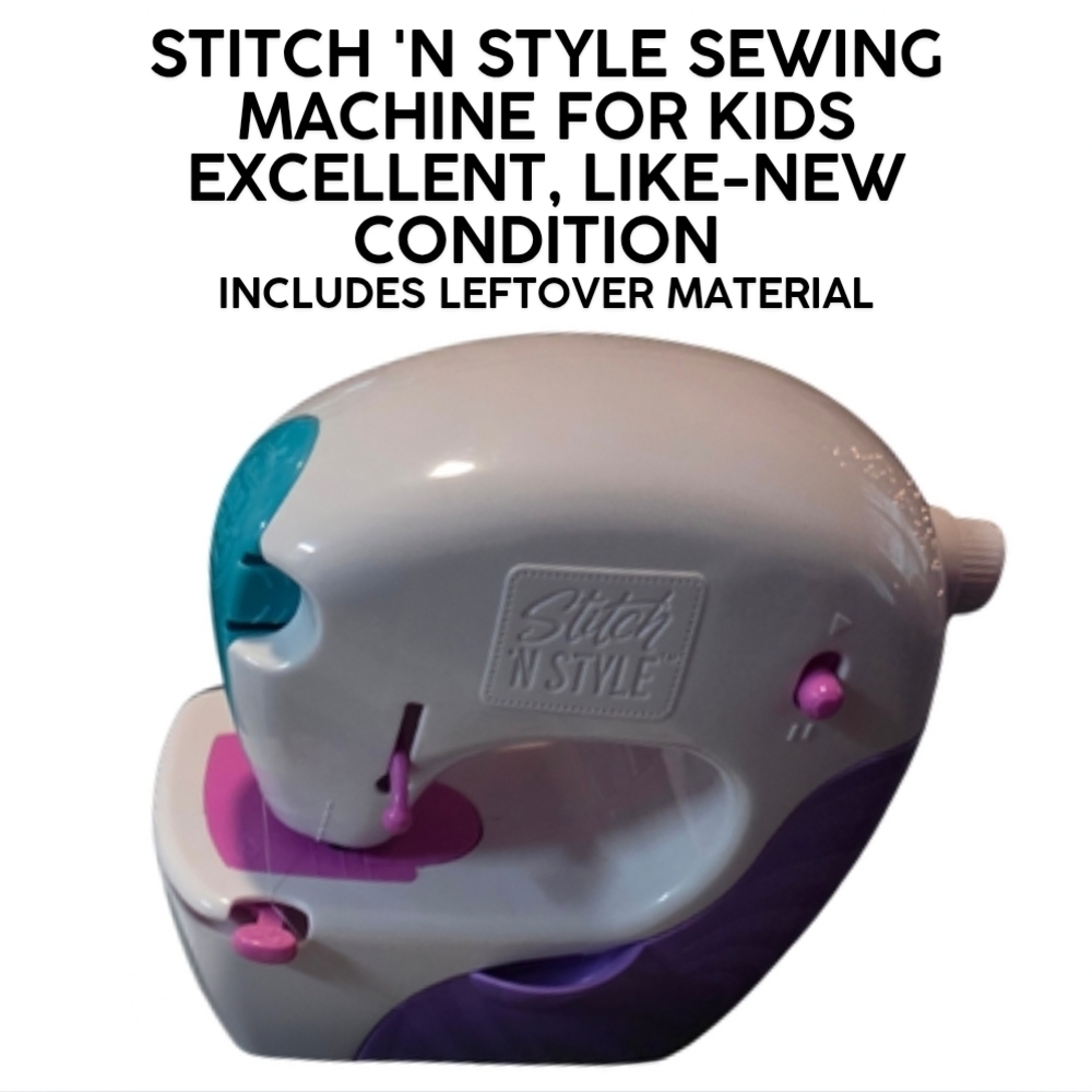 Stitch 'N Style Kids Sewing Machine with Leftover Fabric & Manual